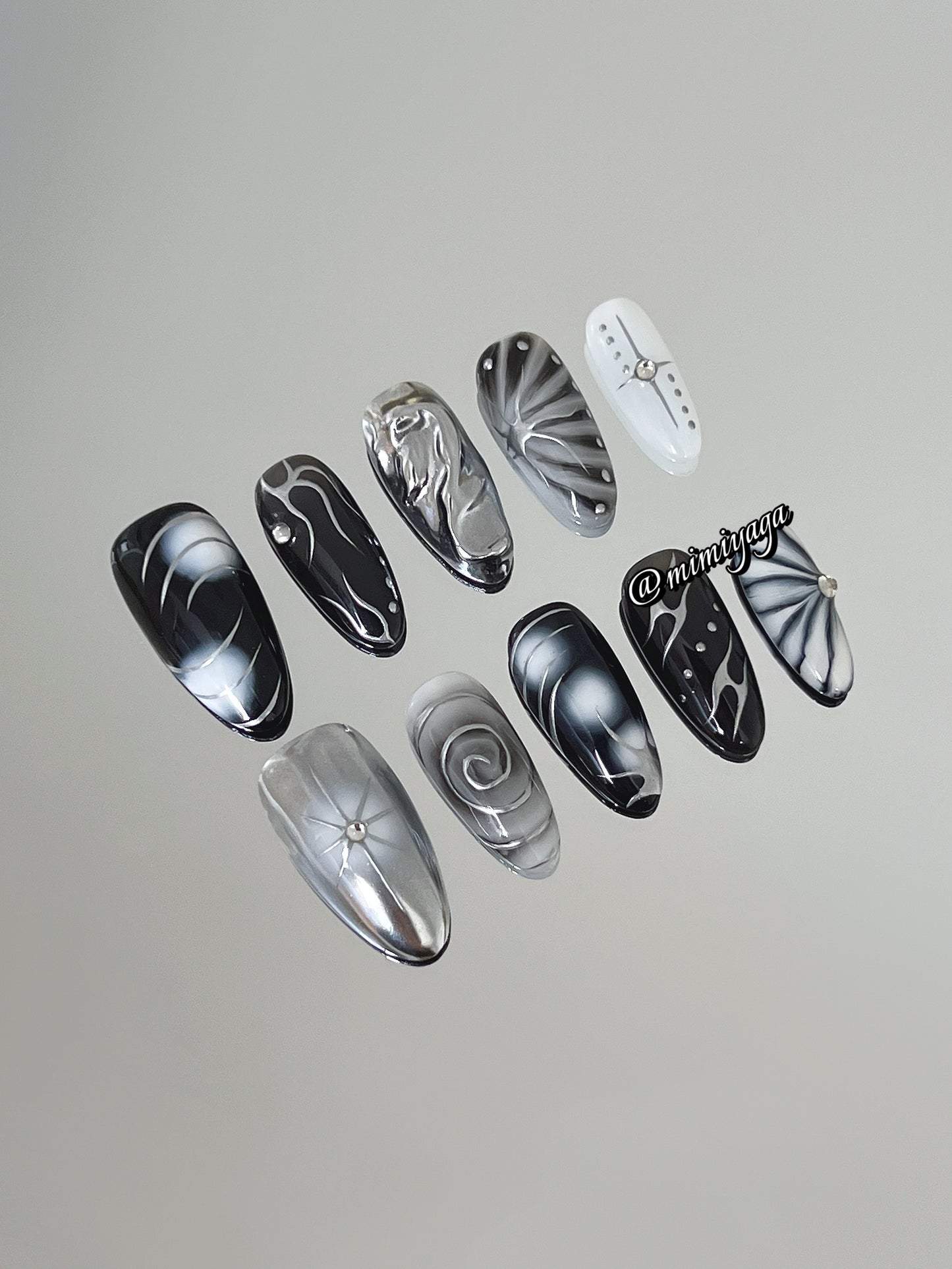 Black & White Metallic