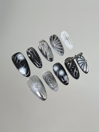 Black & White Metallic