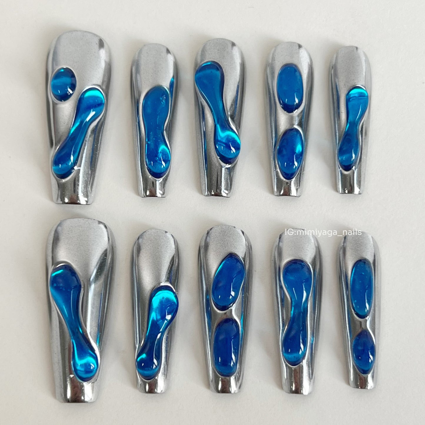 Blue 3D metal