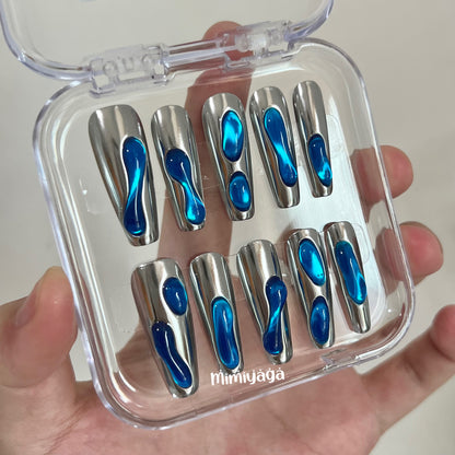 Blue 3D metal