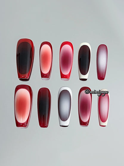 Chic Red & Black Gradient Art