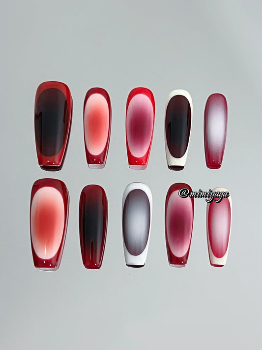 Chic Red & Black Gradient Art